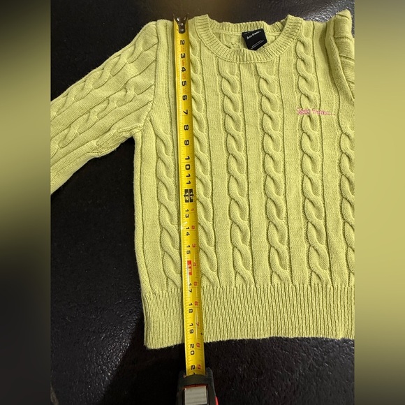 Urban Outfitters iets frans Cable Knit Sweater – Lime Green – Size Small - Picture 9 of 9